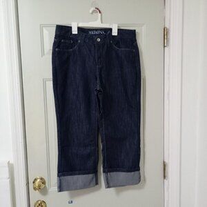 Merona Womens Dark Wash DenimCropped Jeans 14R Stretch